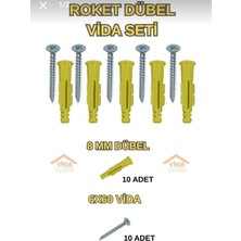 Std Vidahane Roket Dübelvida Seti 20 Parça - 8mm Dübel 6X60 Sunta Vidası