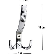 Skygo 5 Adet Noktalı Vestiyer Dolap Mobilya Kapak Askısı Krom Askı 14 cm