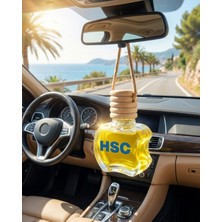 HSC Kavun Kokulu Oto Ayna Kokusu | Bambu Kapaklı | Cam Elma Tasarım | Kalıcı Araç Kokusu