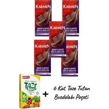 Kms Home Karmen Şeker Ilavesiz Çikolata Sütlü Çikolata 100 gr x 5 Adet