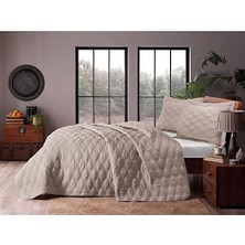 Skygo Marissa KAPITONELI%100 Polyester Yatak Örtüsü Seti, Gri, Tek Kişilik