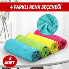 Skygo - 8'li Mikrofiber Bez Temizlik Bezi, Süper Emici Mutfak Temizlik Bezi, Leke Bırakmaz Bulaşık Kurulama Bezi 30X30 cm - 8'li Paket