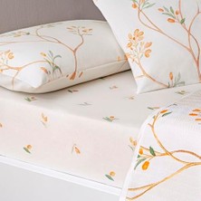 Skygo Baskılı Verdant Çift Kişilik Pike Takımı Turuncu