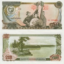 Banknoting Kuzey Kore 50 Won 1978 Çil.