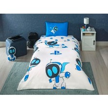 Skygo Lisanslı Playstation Astrobot Tek Kişilik Pamuk Nevresim Takımı