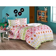 Skygo Enzo Desenli Pamuk Nevresim Takımı, Çok Renkli, Tek Kişilik