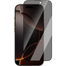 Skygo Caseworld 16 Pro Max Uyumlu Hd Serisi 0.25MM Privacy Temperli Cam Ekran Koruyucu Siyah