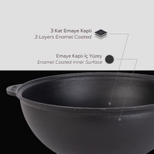 Skygo Döküm Yuvarlak Kazan/tencere, Çap 30 Cm, 6 Litre