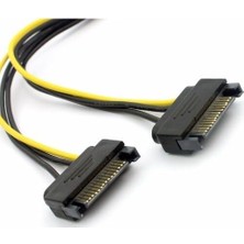 Skygo 2x Sata To 8 Pin (6+2) Pci-E Güç Molex Power Kablosu Çevirici Dönüştürücü 4327