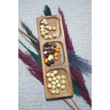 Skygo 3 Bölme Kay?n Ahşap G?da Sertifikal? Baharatlık