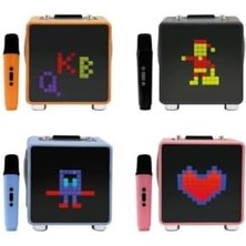 Skygo 15W 11X11 Piksel LED Ekranlı Karaoke Bluetooth Hoparlör Mavi BTS-270