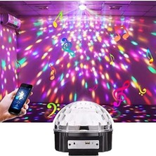 Skygo Uzaktan Kumandalı Disko Topu Bluetooth Bağlantılı ve USB Girişli Iç Mekan Kullanıma Uygun Parti Doğum Günleri ve Özel Günler Için Renkli Aydınlatma KH1090