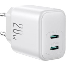 Skygo JR-TCF12 Hızlı Şarj Cihazı 20W Çift Port 2c Beyaz Standart