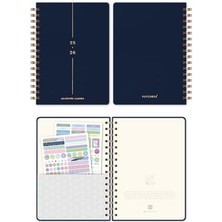 Skygo 2025-2026 A5 Spiralli 16 Aylık Akademik Ajanda - Lacivert