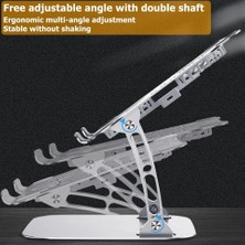 Skygo Ht-02 Metal Laptop Standı Yükseklik Ayarlı Fanlı Premium Serisi Notebook Tutucu Alüminyum Yükseltici 10-17 Inch