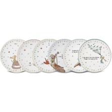 Skygo Küçük Prens Yeni 6 Parça Seramik Pasta Seti 20 cm