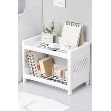 Skygo Iki Katlı Banyo Mutfak Dolap Içi Düzenleyici Organizer Raf Çok Kullanışlı Raf Ünitesi