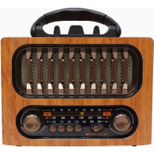 Skygo Meier Retro Radyo Taşınabilir Bluetooth Speaker ve HOPARLÖRM-1930BT(AÇIK Kahverengi)