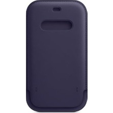 Skygo 12 Mini Için Magsafe Özellikli Deri Zarf Kılıf - Derin Mor