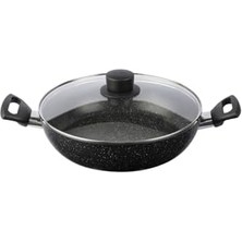 Skygo Vipiteno Kapaklı Kızartma Tenceresi, Indüksiyonlu Kızartma Tenceresi, Yapışmaz Kaplama, Güveç Tenceresi, Alüminyum, Yuvarlak, Çap 28 cm