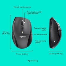 Skygo M705 Kablosuz Mouse, 1.000 Dpı Optik Izleme, Unifying Alıcı, Yüksek Hızlı Kaydırma, 3 Yıl Pil Ömrü, 10 M Kullanım Mesafesi, Siyah