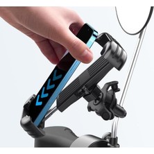 Skygo CR08 Vespa, Cappuccino, Lambretta, Modelleri ile Uyumlu Motor, Bisiklet, Motosiklet Telefon Tutucu 10-14MM Genişlikteki Barlar Için, Kilit Sistemli, Şok Emici Damperli, Tek El