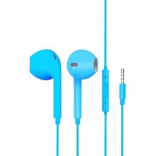 Skygo Girişli Mavi Kablolu Kulaklık Ios Ile Uyumlu 3.5 mm Kulaklık