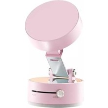 Skygo Vakumlu Kilitli Araç Içi Telefon Tutucu Manyetik Mıknatıslı Ile Uyumlu Ister Evde Ister Arabada Ister Mutfakta Kullanın Çıkarılan Tekrar Takılan Vakum Kilitli Yeni Nesil Tutucu (Pembe)