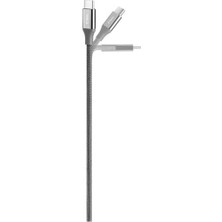 Skygo Alumicable Usb-C - Usb-C 300CM 60W Pd/qc Hızlı Şarj/data Kablosu Uzay Grisi