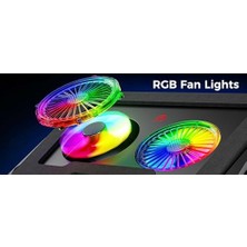 Skygo GT102 Gaming Laptop Soğutucu, 2200RPM, Rgb Işıklı, LED Display, Notebook Soğutucu Stand