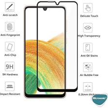 Skygo Galaxy A33 5g Tam Kaplayan Temperli Cam Ekran Koruyucu Siyah