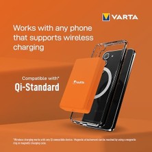 Skygo Power Bank 5.000MAH, Powerbank Magnetico, Mag Pro Power On Demand, Caricabatterie Portatile Con USB C, Compatibile Con Magsafe E Qi Standard (Per Compatibilità Con E), Arancia