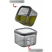 Skygo Erzak Saklama Kabı Sızdırmaz Kapak6'lı Set Füme -(Ölçü Kabı Hediyeli)