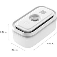 Skygo Fresh & S Vakumlu Saklama Kabı, S, Plastik, Yarı Şeffaf-Gri