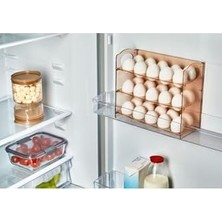 Skygo Katlı Yumurtalık 3 Raflı Yumurta Organizeri Şefaf Bakır VP-081,