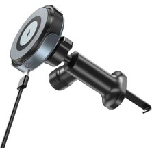 Skygo CXP-034 Magsafe ile Uyumlu Kablosuz Şarj Özellikli Peteğe Takılıp Kilitlenebilen 15W Hızında Hızlı Mıknatıslı Premium Kalite Ce Rohs Onaylı 3A Şarj Araç Tutucu Araç Içi Telefon Tutucu