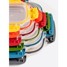 Skygo Sızdırmaz Kare Saklama Kabı Seti, Klipsli Kilitli, Contalı Kapaklar, Mutfakta Yiyecek Saklama Için Dayanıklı ve Şeffaf Set Bpa Içermez (3 Parça)