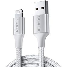 Skygo Lightning Örgülü Data ve Şarj Kablosu Beyaz 1 Metre