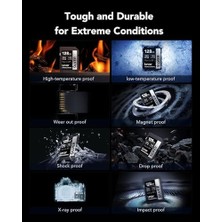 Skygo Profesyonel Sılver Sd Kart 128 Gb, 205 Mb/s'ye Kadar Okuma, 140 Mb/s Yazma, Sd3.0, V30, U3, C10 Sdxc Kart,, Kameralar, Profesyonel Fotoğrafçı, Kamera, Meraklısı Için Uhs-I Sd Hafıza Kartı