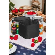 Skygo Isı Yalıtımlı Tutucu Kamp Piknik Beslenme Sefer Tası Çantası Siyah EX08-S