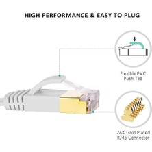 Skygo Cat7 Ethernet Modem Internet Kablosu 10GBPS 600MHZ Flat Kablo 3 Metre 4257