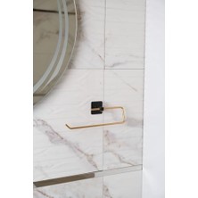 Skygo Yapışkanlı Kare Açık Solo Havluluk Havlu Askısı Altın Siyah S-110