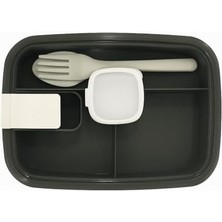 Skygo Store Vakumlu Lunchbox Yemek Kabı – Sızdırmaz, Taşınabilir ve Sağlıklı Saklama Kutusu | Çatal Kaşık Bölmeli | Gıda Dostu (Gri)