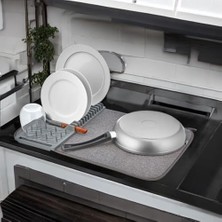 Skygo Tezgah Üstü Bulaşıklık Bulaşık Kurutma Matı Süzgeci Katlanır Plastik Sepeti Kurulama Bezi Örtüsü Kurutmalık Katlanabilir Tabaklık Süzgeçleri