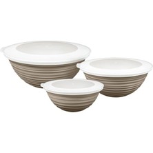 Skygo 3’lü Yuvarlak Kapaklı Plastik Saklama Kabı Seti – 3l, 2l, 1l – Mikrodalga ve Buzdolabı Uyumlu – Çok Amaçlı Gıda Saklama Kabı, Sızdırmaz ve Sağlam Tasarım