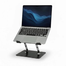 Skygo Prexua Flexer Ayarlanabilir Ergonomik Laptop Standı - Tablet Standı - Metal - Siyah - FLX2320BL (Siyah)