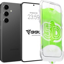 Skygo Ile Uyumlu Hizalama Aparatlı ve Takılırken Camın Altında Kesinlikle Toz Bırakmayan Darbelere Karşı Ekstra Güçlü Ekran Koruyucu Cam (Galaxy S24)