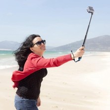 Skygo Uyumlu Selfie Çubuğu,/djı/akaso Aksiyon Kamera Selfie Çubuğu,alüminyum Gövde,su Altı Kullanımına Uygun Paslanmaz Vida,kaymaz Kauçuk Sap,bilek Kayışı & Spor – Seyahat – Vlog Için