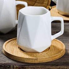 Skygo 12647 Emilia Bambu Tabaklı 12 Parça Türk Kahvesi Fincan Takımı