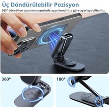 Skygo Ultra Güçlü Mıknatıslı 360 Döner Alüminyum Araç Içi Telefon Tutucu Masaüstü Telefon Tutucu
